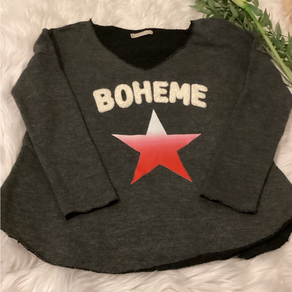 Gray Boheme Star Sweater